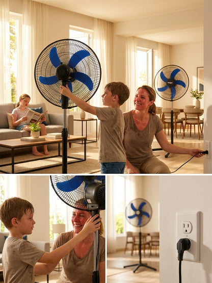 Ventilador Pedestal 18” Volga x2 Unidades 🔥– Potencia y Cobertura